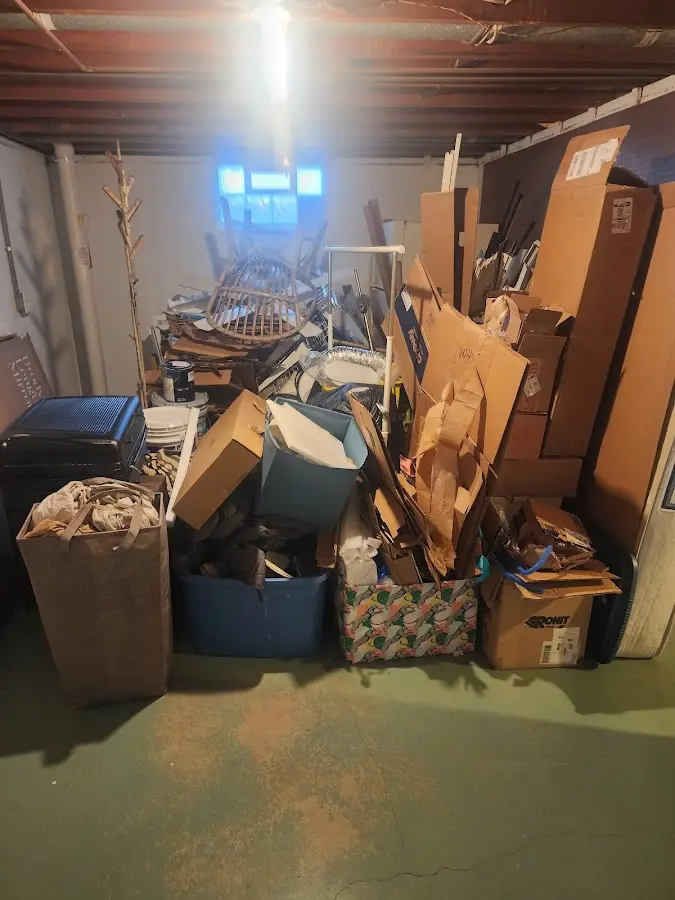 Roll-off dumpster container at job site for 20 Yard Dumpster Rental in Belle Plaine